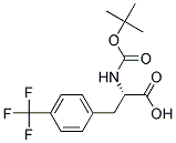 (2S)-2-[(tert-butoxycarbonyl)amino]-3-[4-(trifluoromethyl)phenyl]propanoic acid Struktur