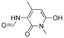 3-Formamido-6-hydroxy-4-methyl-N-methylpyridone-2 Struktur