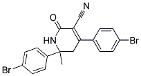 4,6-BIS(P-BROMOPHENYL)-6-METHYL-2-OXO-1,2,5,6-TETRAHYDRO-3-PYRIDINECARBONITRILE Struktur