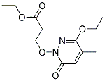 ETHYL3-((3-ETHOXY-4-METHYL-6-OXO-1,6-DIHYDRO-1-PYRIDAZINYL)OXY)PROPIONATE Struktur