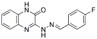 (E)-3-(2-(4-Fluorobenzylidene)hydrazinyl)quinoxalin-2(1H)-one Struktur