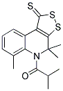 5-ISOBUTYRYL-4,4,6-TRIMETHYL-4,5-DIHYDRO-1H-[1,2]DITHIOLO[3,4-C]QUINOLINE-1-THIONE Struktur