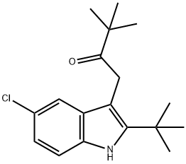 1-(2-TERT-BUTYL-5-CHLORO-1H-INDOL-3-YL)-3,3-DIMETHYLBUTAN-2-ONE Struktur