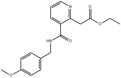 ETHYL 2-(3-([(4-METHOXYBENZYL)AMINO]CARBONYL)-2-PYRIDINYL)ACETATE Struktur