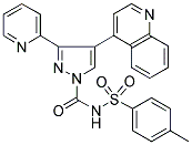 N-[(4-METHYLPHENYL)SULPHONYL]-3-(PYRIDIN-2-YL)-4-(QUINOLIN-4-YL)PYRAZOL-1-CARBOXAMIDE Struktur