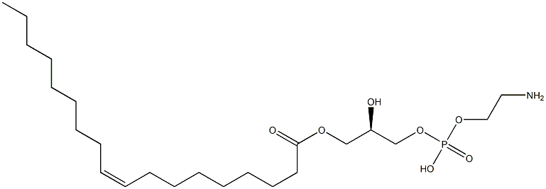 1-OLEOYL-2-HYDROXY-SN-GLYCERO-3-PHOSPHOETHANOLAMINE;18:1 LYSO PE, 89576-29-4, 結(jié)構(gòu)式