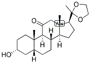 5-BETA-PREGNAN-3-ALPHA-OL-11,20-DIONE 20-ETHYLENEKETAL Struktur