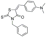 (5E)-3-BENZYL-5-[4-(DIMETHYLAMINO)BENZYLIDENE]-2-THIOXO-1,3-THIAZOLIDIN-4-ONE Struktur