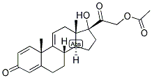 1,4,9(11)-PREGNATRIEN-17,21-DIOL-3,20-DIONE 21-ACETATE Struktur