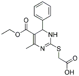 2-CARBOXYMETHYLSULFANYL-4-METHYL-6-PHENYL-1,6-DIHYDRO-PYRIMIDINE-5-CARBOXYLIC ACID ETHYL ESTER Struktur