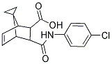 3-{[(4-CHLOROPHENYL)AMINO]CARBONYL}SPIRO[BICYCLO[2.2.1]HEPTANE-7,1'-CYCLOPROPANE]-5-ENE-2-CARBOXYLIC ACID Struktur