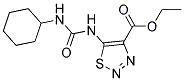 ETHYL 5-{[(CYCLOHEXYLAMINO)CARBONYL]AMINO}-1,2,3-THIADIAZOLE-4-CARBOXYLATE Struktur