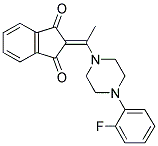 2-((4-(2-FLUOROPHENYL)PIPERAZINYL)ETHYLIDENE)INDANE-1,3-DIONE Struktur