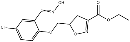 ETHYL 5-((4-CHLORO-2-[(HYDROXYIMINO)METHYL]PHENOXY)METHYL)-4,5-DIHYDRO-3-ISOXAZOLECARBOXYLATE Struktur