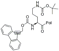 FMOC-L-ORN(BOC)-WANGRESIN Struktur