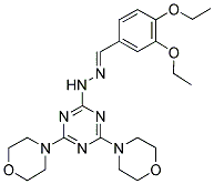 (E)-4,4'-(6-(2-(3,4-DIETHOXYBENZYLIDENE)HYDRAZINYL)-1,3,5-TRIAZINE-2,4-DIYL)DIMORPHOLINE Struktur