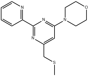 4-[6-[(METHYLSULFANYL)METHYL]-2-(2-PYRIDINYL)-4-PYRIMIDINYL]MORPHOLINE Struktur