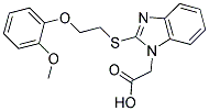 (2-([2-(2-METHOXYPHENOXY)ETHYL]THIO)-1H-BENZIMIDAZOL-1-YL)ACETIC ACID Struktur