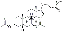 5-BETA-CHOLANIC ACID-3-ALPHA, 7-BETA-DIOL DIACETATE METHYL ESTER Struktur