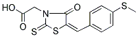 {(5E)-5-[4-(METHYLTHIO)BENZYLIDENE]-4-OXO-2-THIOXO-1,3-THIAZOLIDIN-3-YL}ACETIC ACID Struktur