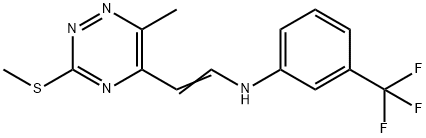 N-(2-[6-METHYL-3-(METHYLSULFANYL)-1,2,4-TRIAZIN-5-YL]VINYL)-3-(TRIFLUOROMETHYL)ANILINE Struktur