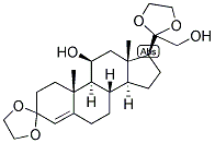 4-PREGNEN-11-BETA, 21-DIOL-3,20-DIONE DIETHYLENEKETAL Struktur