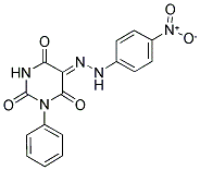 (5Z)-1-PHENYLPYRIMIDINE-2,4,5,6(1H,3H)-TETRONE 5-[(4-NITROPHENYL)HYDRAZONE] Struktur