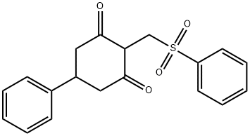 5-PHENYL-2-[(PHENYLSULFONYL)METHYL]-1,3-CYCLOHEXANEDIONE Struktur