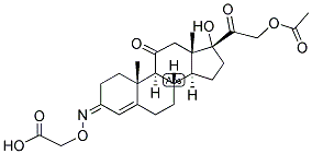 4-PREGNEN-17,21-DIOL-3,11,20-TRIONE 21-ACETATE 3-O-CARBOXYMETHYLOXIME Struktur