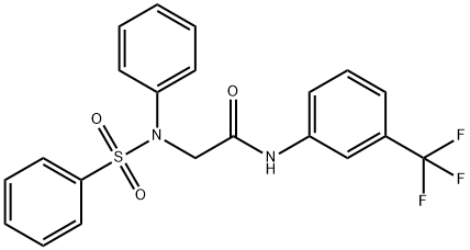 2-[(PHENYLSULFONYL)ANILINO]-N-[3-(TRIFLUOROMETHYL)PHENYL]ACETAMIDE Struktur