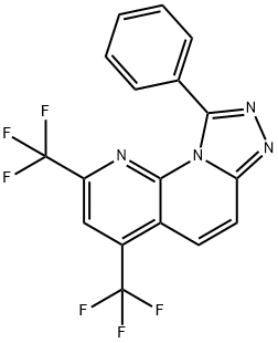 9-PHENYL-2,4-BIS(TRIFLUOROMETHYL)[1,2,4]TRIAZOLO[4,3-A][1,8]NAPHTHYRIDINE Struktur