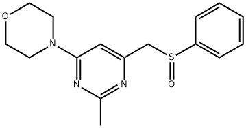 (2-METHYL-6-MORPHOLINO-4-PYRIMIDINYL)METHYL PHENYL SULFOXIDE Struktur