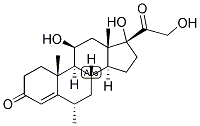 4-PREGNEN-6-ALPHA-METHYL-11-BETA, 17,21-TRIOL-3,20-DIONE Struktur