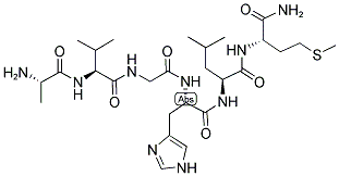 ALA-VAL-GLY-HIS-LEU-MET-NH2 Struktur