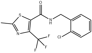 N-(2-CHLOROBENZYL)-2-METHYL-4-(TRIFLUOROMETHYL)-1,3-THIAZOLE-5-CARBOXAMIDE Struktur