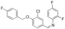 N-((3-CHLORO-4-[(4-FLUOROBENZYL)OXY]PHENYL)METHYLENE)-2,4-DIFLUOROANILINE Struktur