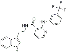 N-(2-INDOL-3-YLETHYL)(2-((3-(TRIFLUOROMETHYL)PHENYL)AMINO)(3-PYRIDYL))FORMAMIDE Struktur