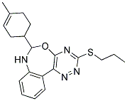 6-(4-METHYLCYCLOHEX-3-EN-1-YL)-3-(PROPYLTHIO)-6,7-DIHYDRO[1,2,4]TRIAZINO[5,6-D][3,1]BENZOXAZEPINE Struktur