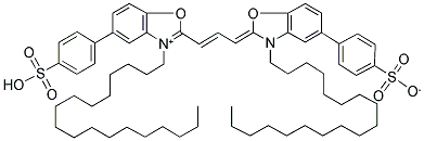 3,3'-DIOCTADECYL-5,5'-DI(4-SULFOPHENYL)-OXACARBOCYANINE, SODIUM SALT Structure