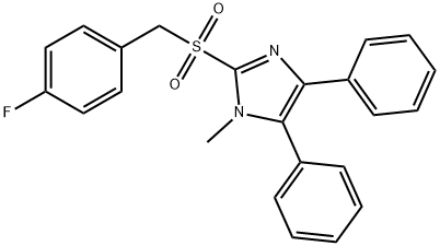 2-[(4-FLUOROBENZYL)SULFONYL]-1-METHYL-4,5-DIPHENYL-1H-IMIDAZOLE Struktur