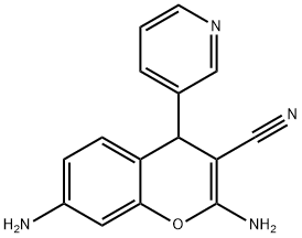 2,7-DIAMINO-4-PYRIDIN-3-YL-4H-CHROMENE-3-CARBONITRILE Struktur