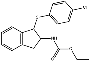 ETHYL N-(1-[(4-CHLOROPHENYL)SULFANYL]-2,3-DIHYDRO-1H-INDEN-2-YL)CARBAMATE Struktur