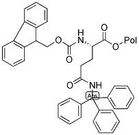 FMOC-L-GLN(TRT)-PEG-PS Struktur