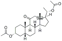 5-BETA-PREGNAN-3-ALPHA, 20-ALPHA-DIOL-11-ONE DIACETATE Struktur