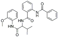 2-(BENZOYLAMINO)-N-{1-[(2-METHOXYANILINO)CARBONYL]-2-METHYLPROPYL}BENZAMIDE Struktur