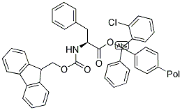 FMOC-PHE-2-CL-TRT RESIN Struktur