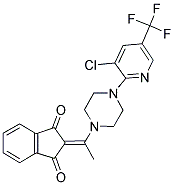 2-((4-(3-CHLORO-5-(TRIFLUOROMETHYL)-2-PYRIDYL)PIPERAZINYL)ETHYLIDENE)INDANE-1,3-DIONE Struktur