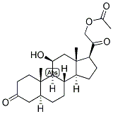 5-ALPHA-PREGNAN-11-BETA, 21-DIOL-3,20-DIONE 21-ACETATE Struktur