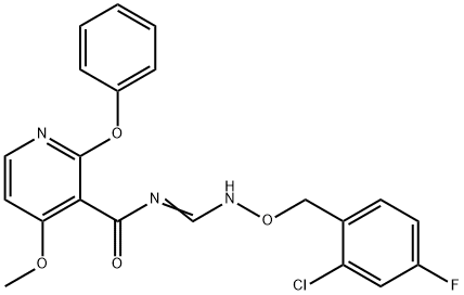 N-(([(2-CHLORO-4-FLUOROBENZYL)OXY]IMINO)METHYL)-4-METHOXY-2-PHENOXYNICOTINAMIDE Struktur