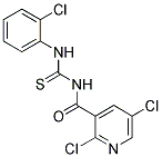 N-(2-CHLOROPHENYL)-N'-[(2,5-DICHLORO-3-PYRIDYL)CARBONYL]THIOUREA Struktur